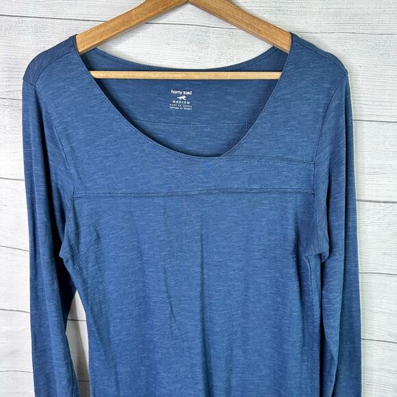 Horny Toad Womens size Medium Oolong Dress Blue Long Sleeve Hiking Outdoor - Picture 3 of 9